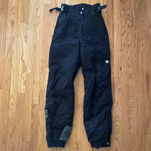 DESCENTE sz 10 black ski pants adjustable waist and ankle great pre owned cond